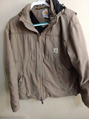 Carhartt Men's Full Swing Cryder Quick Duck Insulated Jacket Brown Size LT